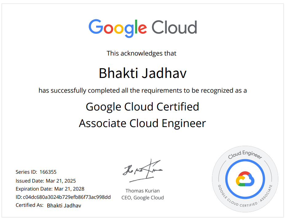 Associate Cloud Engineer Certification